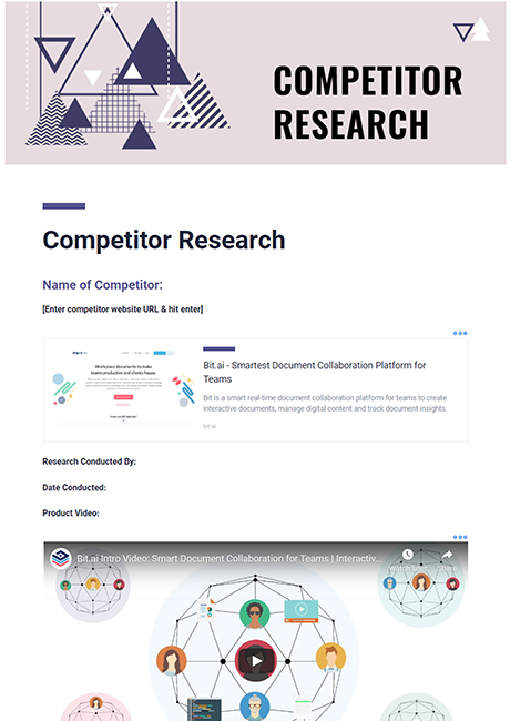 Competitor Analysis Template Bit Ai